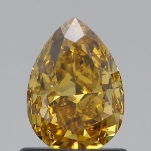 1.02  Fancy Deep Brownish Orangey Yellow  PEAR  I1 GIA