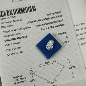 2.01  D  OVAL VVS2 IGI