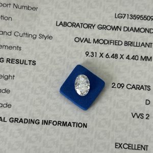 2.09  D  OVAL VVS2 IGI
